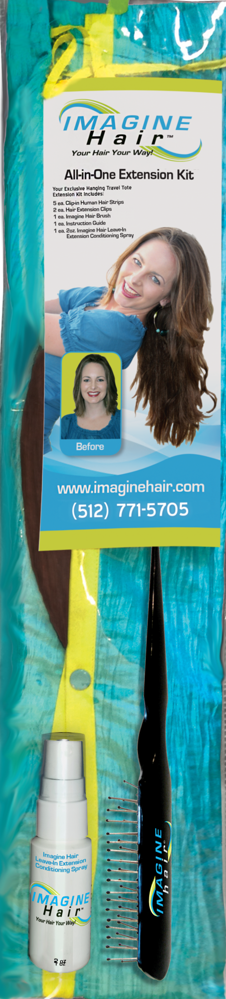 Brown Hair Extension Kit